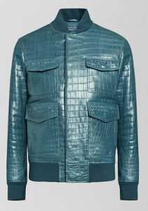 Veste en cuir sur mesure pour homme, saison hivernale, nouvelle mode, fine, longue, gaufrée, imperméable, respirante, coupe-vent, vintage - Product Image 6