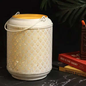 Linternas de vela de Metal de Color blanco de Venta caliente con linternas de decoración del hogar con mango a precios baratos - Product Image 3