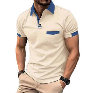 Camisetas Polo de Color Sólido de Secado Rápido de Algodón de Primera Calidad, Camisetas Polo con Logotipo de Impresión de Bordado Personalizado para Hombre - Product Image 2