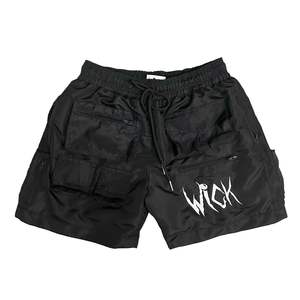 Baggy avec broderie de pochettes en polyester pour hommes shorts d'été en nylon cargo personnalisés pour le streetwear - Product Image 2