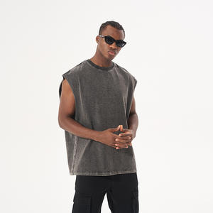 Fabricant personnalisé Dtg impression 100% coton t-shirt Vinyl Vest Streetwear Dropship Heavyweight Vintage T-shirt pour hommes - Product Image 3