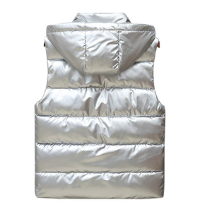 Gilet Bomber matelassé ajusté de luxe pour homme, veste sans manches réversible, style décontracté, rembourrage en duvet ou en polyester - Product Image 5