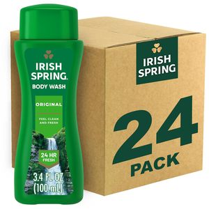 Gel douche Irish Spring pour homme, Original Clean, format voyage, 3,40 fl oz (lot de 24) - Product Image 1
