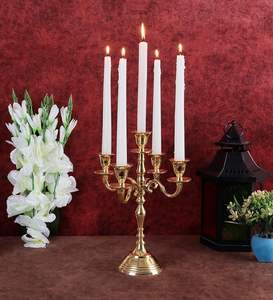 Porte-bougie en métal de luxe, pot à bougie unique pour une décoration élégante de la maison, tables à manger et mariages, qualité supérieure - Product Image 1