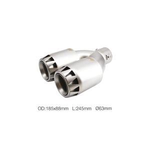 Terminal rond id 63mm en acier inoxydable double satiné - Product Image 1