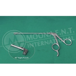 Pinces à poinçonner arthroscopiques professionnelles à 90 degrés avec pointe droite, mâchoire fine et poignée ergonomique en acier inoxydable - Product Image 2
