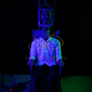 Mô phỏng animatronic Khủng Bố ma ám nhà đạo cụ điều khiển khí nén cho phòng thoát kinh dị cho trung tâm mua sắm kim loại công cộng - Product Image 3