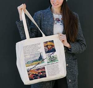 Sac fourre-tout en toile de coton biologique imprimé personnalisé de haute qualité 100% sacs fourre-tout en coton pour femmes OEM fabriqué au Vietnam - Product Image 6