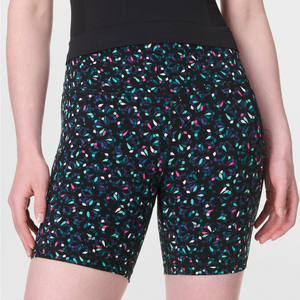 Véritable short de motard à taille haute pour femmes Impression colorée personnalisée Gym Sport Fitness Workout Bottoms Seamless Stretch Elastic Waist - Product Image 1