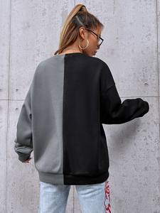 Conjunto de pantalones de chándal con capucha de lana transpirable de Invierno para mujer Nueva llegada Tallas grandes Patrón sólido Estampado Logo con capucha Servicio OEM - Product Image 5