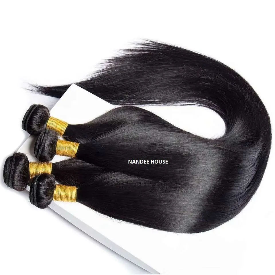 Nandee Human Indian Vietnam esisch Länge Glattes Haar Schuss Haar Gesamt verkaufs preis Fabrik preis Echthaar Weicher Genie-Schuss
