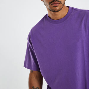 Camisetas de algodón 100% para hombre, color sólido, ajuste holgado, manga corta, longitud larga, impresión Digital, venta en línea - Product Image 6