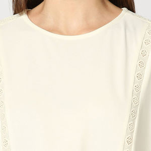 Camiseta lisa con bordado personalizado de alta y alta calidad para mujer, camisetas ajustadas con cuello redondo a la moda para mujer - Product Image 4