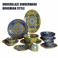 Vaisselle en céramique bohème, bol, assiette, motif fruité, 4,5-12 pouces, pour fêtes, maison, restaurant