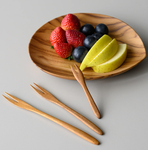 Tenedor de madera para frutas Buena calidad Tenedor de madera de mango más vendido Diseñador moderno Tenedor de madera popular - Product Image 5