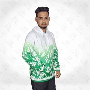 Sudadera con capucha de sublimación lavada Vintage en blanco de alta calidad con diseño personalizado 100% para hombres - Product Image 4