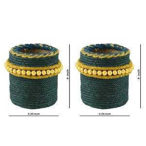 Support à stylos en jute fait à la main, organisateur de bureau écologique - Product Image 4