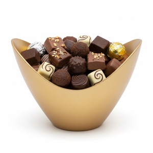 Coffret cadeau de chocolats de luxe de créateurs en gros dans un élégant bol de service doré, parfait pour les occasions spéciales, au prix le plus bas - Product Image 6
