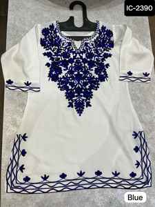 Ladies Kurtis Readymade Plain Kurti Design pakistaní Short Kurti Designs con hilo Work Wedding Wear Salwar Kameez Suit - Product Image 6