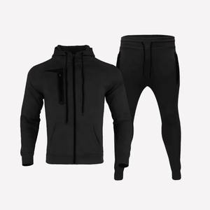 Haute qualité polaire personnalisé hommes Jogging costume survêtement hommes survêtements à manches longues vêtements de sport 100% coton deux pièces fermeture éclair costumes - Product Image 2