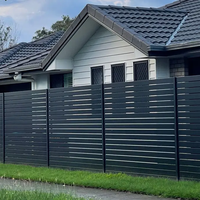Panneaux de clôture modernes en aluminium thermolaqué pour la vie privée des villas et des jardins, résistants à la rouille et à l'eau, pour balustrades extérieures