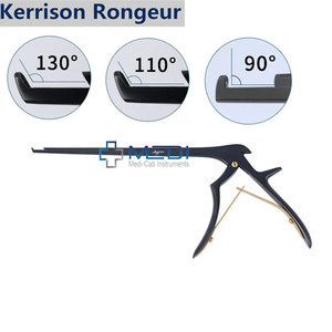 Kerrison 90/110 degrés vétérinaire orthopédie Rongeur Instrument 230mm de long en acier inoxydable Source d'alimentation manuelle couleur noire - Product Image 3