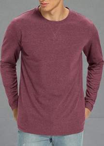 T-shirts à manches longues imprimés sur mesure pour hommes Premium 100% toile de coton séchage rapide léger et respirant vêtements de sport décontractés hauts - Product Image 5
