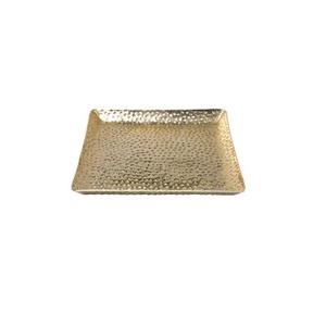 Plateau de service en aluminium au design martelé avec la meilleure qualité pour la maison plateau de service de nourriture de forme carrée pour restaurant et hôtel - Product Image 1