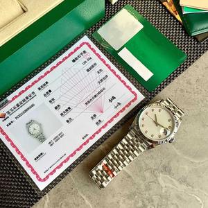 Relojes de Lujo para Parejas, Diseño de Alta Gama, Caja de Acero Inoxidable Plateado 904L, Cristal de Zafiro, Esfera con Indicadores de Madreperla, Digitales - Product Image 5