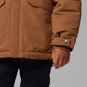 Veste d'hiver matelassée personnalisée avec logo, fermeture éclair, capuche et blocs de couleur, pour garçons, manches longues - Product Image 4