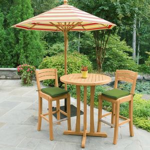 Ensemble de table de bar d'extérieur Ensemble de table de bar en bois de teck massif Mobilier d'extérieur indonésien Ensemble de table de bar de jardin - Product Image 4