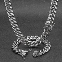 Chaîne cubaine en acier inoxydable de haute qualité YYN, plaquée or 18 carats, collier chaîne cubaine Miami, bijoux hip-hop pour hommes