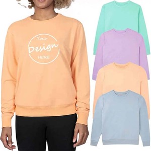 2025 personalizado 100% algodón polar cuello redondo venta al por mayor bordado impreso alta calidad señoras Color sólido ropa de invierno sudaderas - Product Image 6