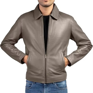 เสื้อแจ็คเก็ตหนังวัวสำหรับผู้ชาย ระบายอากาศได้ดี เป็นมิตรกับสิ่งแวดล้อม แห้งเร็ว อุ่นในฤดูหนาว คอตั้ง ปรับแต่งได้ สไตล์ลำลอง คุณภาพสูง ราคาสมเหตุสมผล - Product Image 1
