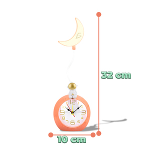 Lunar for Astronaut Rechargeable <b>LED</b> Desk Lamp with Touch Control and Alarm <b>Clock</b> Battery-Powered - Product Image 1