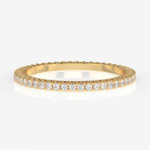 Bracelet en or 9 carats pour femme avec diamant de laboratoire taille ronde – Bracelets raffinés - Product Image 2