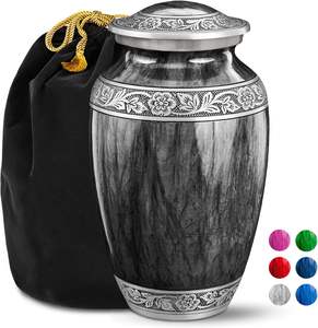 Grande urne de crémation verte de haute qualité pour adultes mémorial en émail de qualité pour les êtres chers - Product Image 5