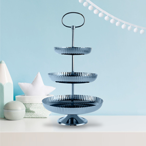 Soporte de pastel de metal de 3 niveles de alta calidad para fiestas de cumpleaños de bodas, utilizado para postres, dulces, aperitivos, cupcakes con embalaje de bolsa OPP - Product Image 5