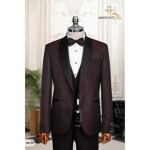 Traje de novio para el día de la boda % 80 Lana % 20 Poliéster Slimfit para un aspecto atemporal - Product Image 1