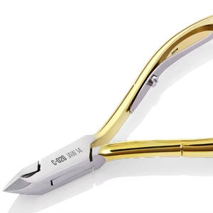 NGHIA C.02G, juego de pinzas para cutículas de acero inoxidable con acabado dorado de calidad superior, manicura y pedicura, producto de exportación hecho en Vietnam - Product Image 1