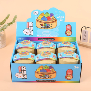 Wholesale Mystery Squishy Dumpling Toy, Random Color Glitter <b>Squeeze</b> <b>Ball</b> with Steamer, Fidget Toy for Vending Machine - Product Image 2