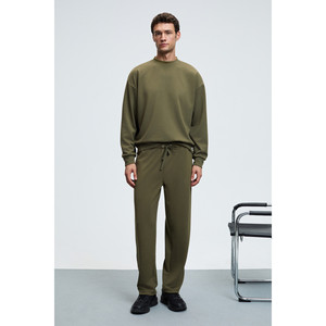 GRIMELANGE GRIFFIN Men's Drawstring Elasticated Waist <b>Metal</b> Birdseye Detail Sweatpants - Product Image 4