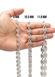 Chaîne cubaine Hip Hop Puff Mariner glacée en argent sterling 925 pour déclaration de mode de luxe unisexe d'Inde - Product Image 5