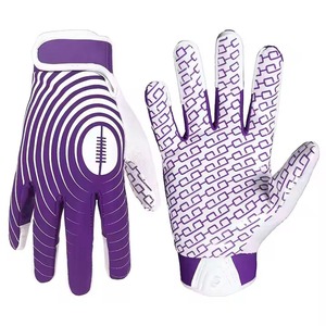 Gants de football américain souples et confortables personnalisés en gros Gants récepteurs avec impression en cuir pour adultes - Product Image 5