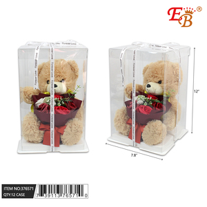 12pcs/CS Bear with <b>Floral</b> Accent Valentine's Day Gift <b>Box</b> Supplies 12" - Product Image 1