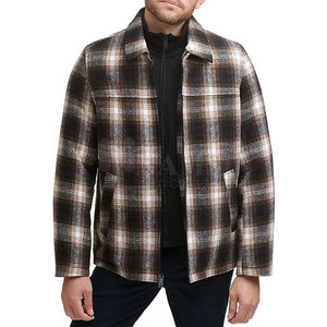 Veste en laine de haute qualité pour hommes, vêtements longs d'hiver, séchage rapide, nouveau design réversible, tissu en toile, motif unique, service OEM - Product Image 1