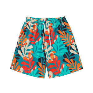 Vente en gros 2024 Ensemble de shorts de bain pour hommes de la meilleure qualité été 100% coton Logo personnalisé Style décontracté avec motif uni Tissu en laine - Product Image 1