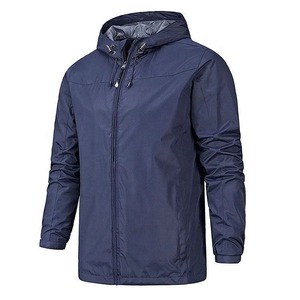 Custom Made <b>Mens</b> Polyester Fiber Windbreaker With Hooded Collar Fashion Logo Printed Outdoor Wear Casual Winter <b>Jacket</b> For Sport - Product Image 4
