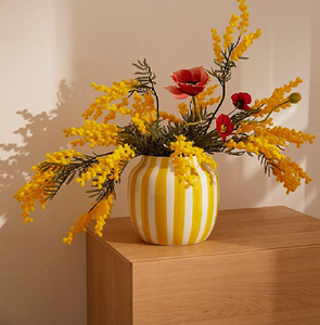 แจกันเซรามิกขนาดใหญ่ที่มีการพิมพ์ใบสีเขียวเขียวชอุ่มสไตล์พฤกษศาสตร์มีจำหน่ายในราคาขายส่ง - Product Image 4