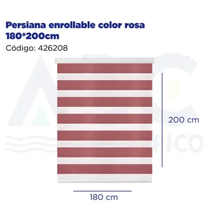 Campione gratuito rosa veneziana avvolgibile 180*200cm incorporato 38mm fune elettrica Blackout verticale orizzontale per ufficio hotel - Product Image 2